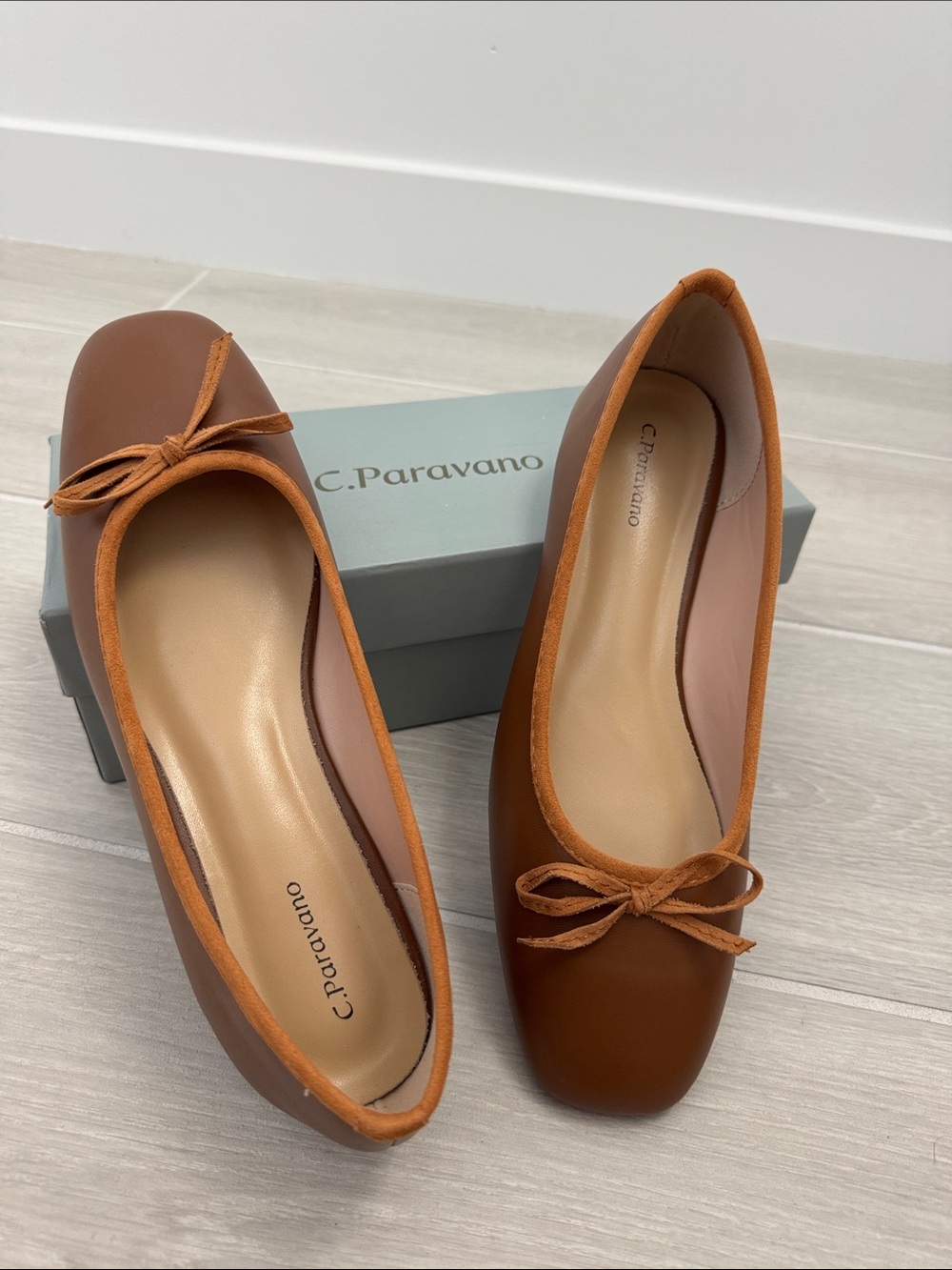 Women's C.Paravano Brown Ballet Flats